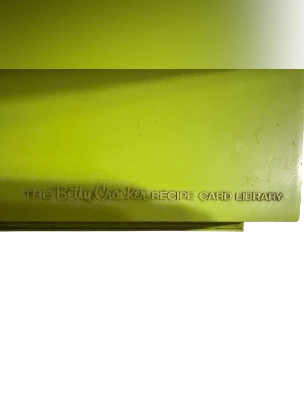 Vintage Betty Crocker Recipe Card Library – Green Plastic Storage Box